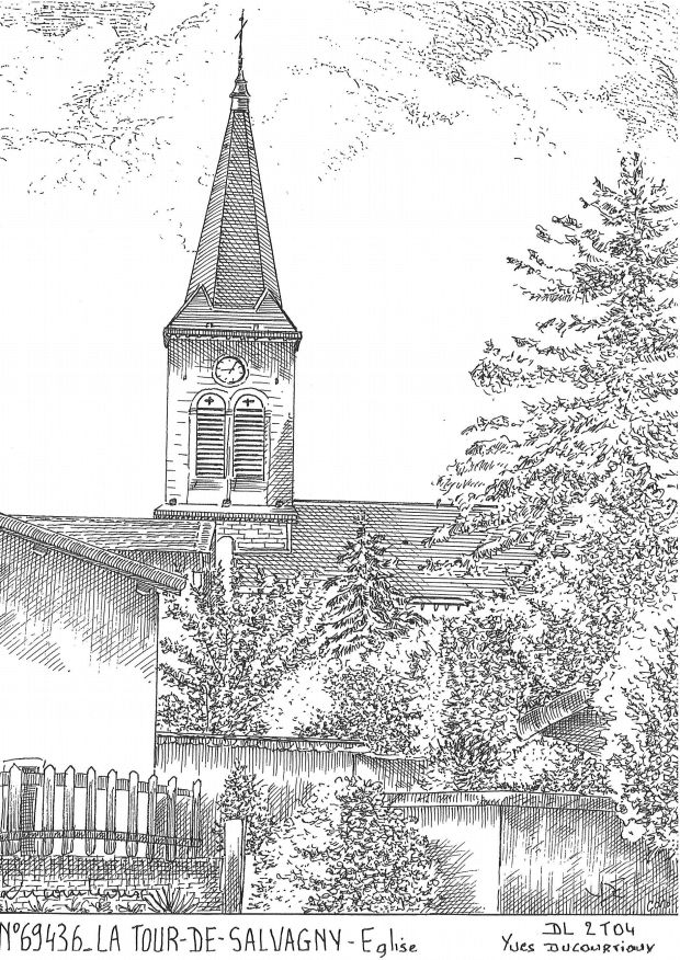 N 69436 - LA TOUR DE SALVAGNY - église